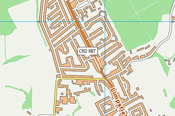 CR2 9BT map - OS VectorMap District (Ordnance Survey)