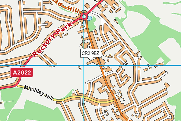 CR2 9BZ map - OS VectorMap District (Ordnance Survey)