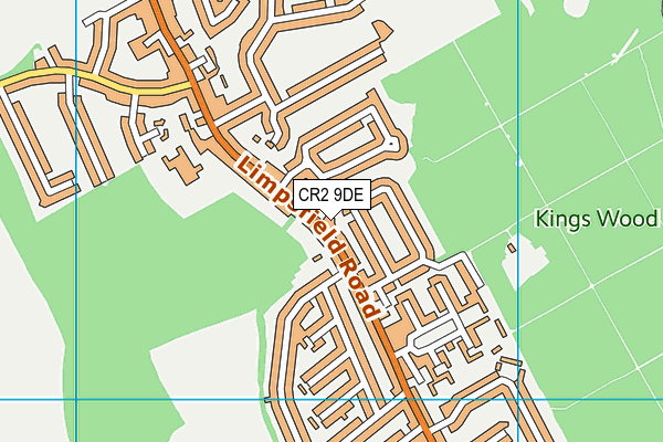 CR2 9DE map - OS VectorMap District (Ordnance Survey)