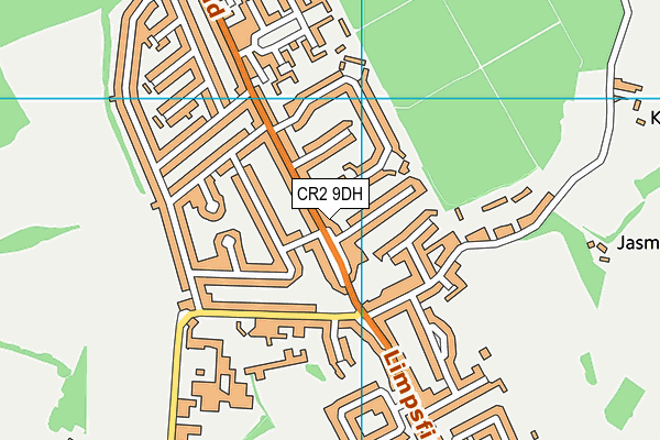 CR2 9DH map - OS VectorMap District (Ordnance Survey)