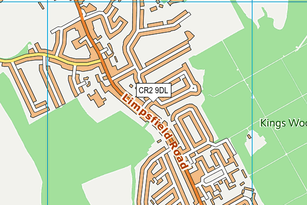 CR2 9DL map - OS VectorMap District (Ordnance Survey)
