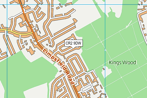 CR2 9DW map - OS VectorMap District (Ordnance Survey)