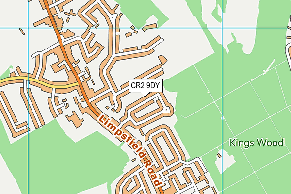 CR2 9DY map - OS VectorMap District (Ordnance Survey)