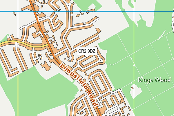 CR2 9DZ map - OS VectorMap District (Ordnance Survey)