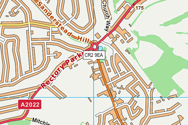 Sanderstead Recreation Ground map (CR2 9EA) - OS VectorMap District (Ordnance Survey)