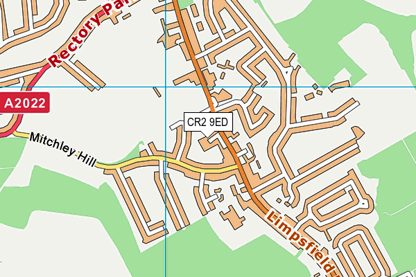 CR2 9ED map - OS VectorMap District (Ordnance Survey)