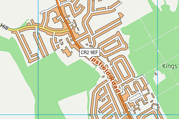 CR2 9EF map - OS VectorMap District (Ordnance Survey)