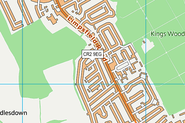 CR2 9EG map - OS VectorMap District (Ordnance Survey)