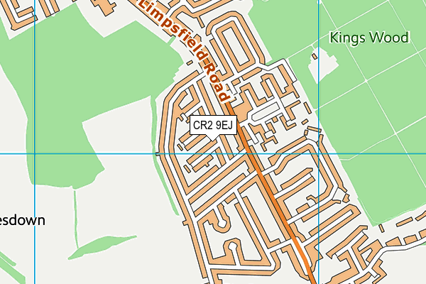 CR2 9EJ map - OS VectorMap District (Ordnance Survey)