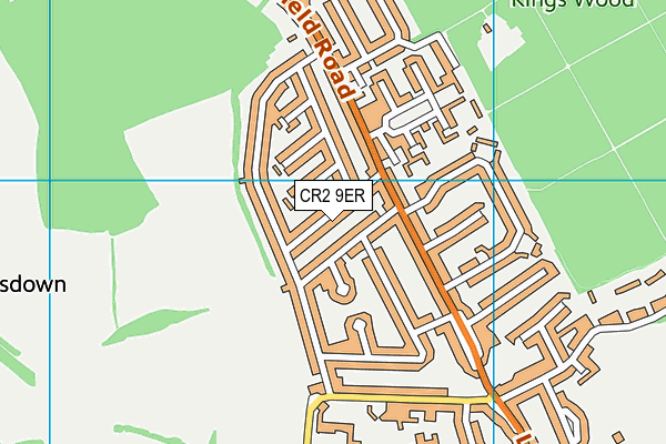 CR2 9ER map - OS VectorMap District (Ordnance Survey)