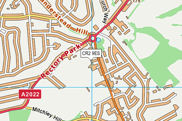 CR2 9ES map - OS VectorMap District (Ordnance Survey)