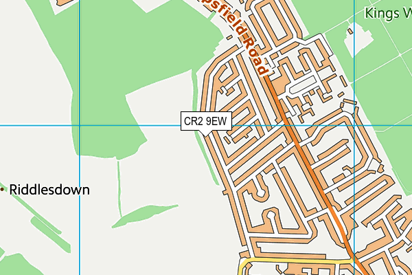 CR2 9EW map - OS VectorMap District (Ordnance Survey)