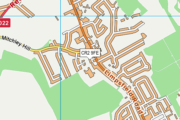 CR2 9FE map - OS VectorMap District (Ordnance Survey)