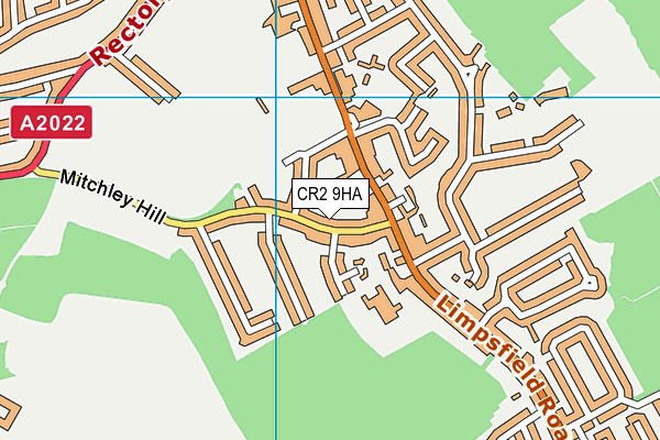 CR2 9HA map - OS VectorMap District (Ordnance Survey)