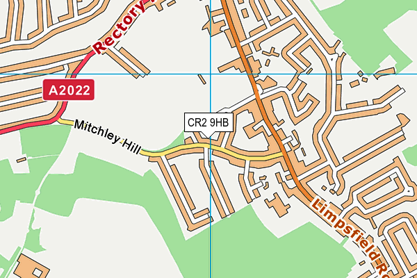 CR2 9HB map - OS VectorMap District (Ordnance Survey)