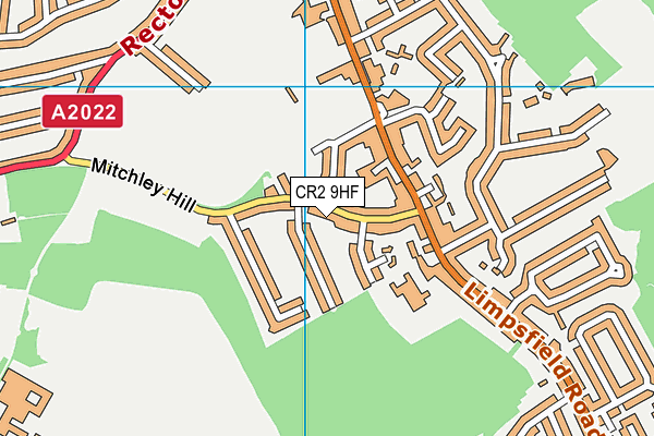 CR2 9HF map - OS VectorMap District (Ordnance Survey)