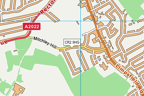 CR2 9HG map - OS VectorMap District (Ordnance Survey)
