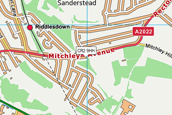 CR2 9HH map - OS VectorMap District (Ordnance Survey)