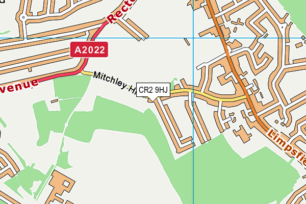 CR2 9HJ map - OS VectorMap District (Ordnance Survey)