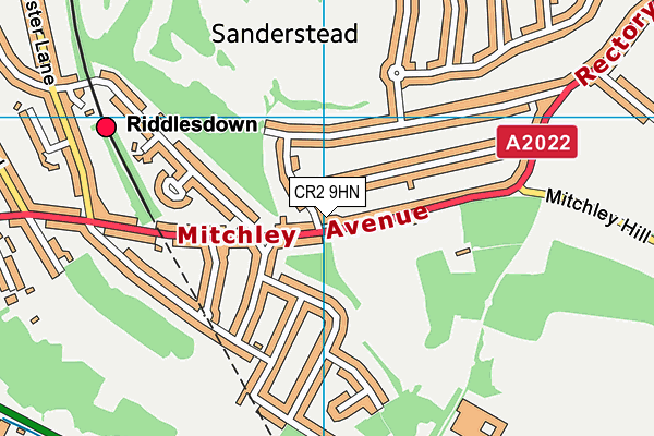 CR2 9HN map - OS VectorMap District (Ordnance Survey)