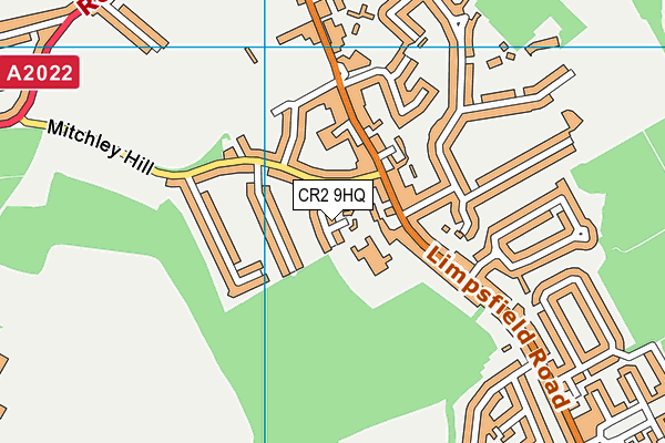 CR2 9HQ map - OS VectorMap District (Ordnance Survey)