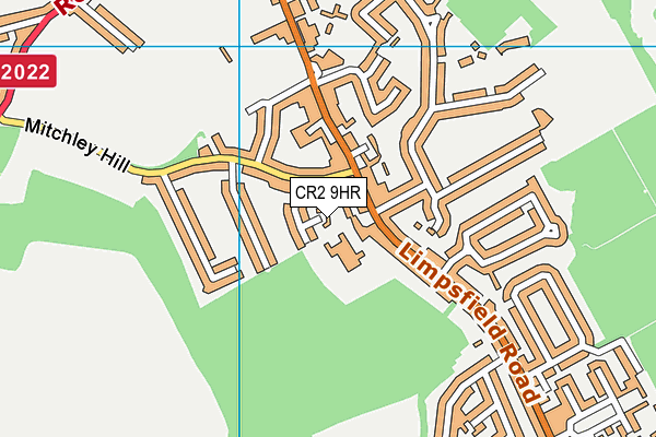 CR2 9HR map - OS VectorMap District (Ordnance Survey)