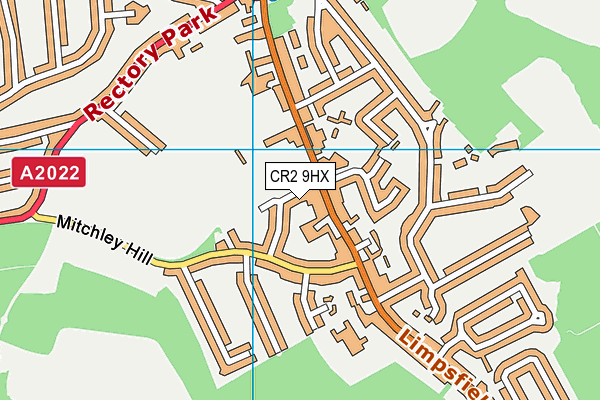 CR2 9HX map - OS VectorMap District (Ordnance Survey)