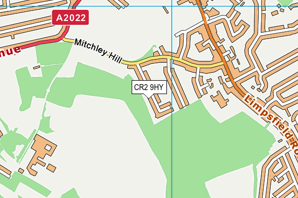 CR2 9HY map - OS VectorMap District (Ordnance Survey)