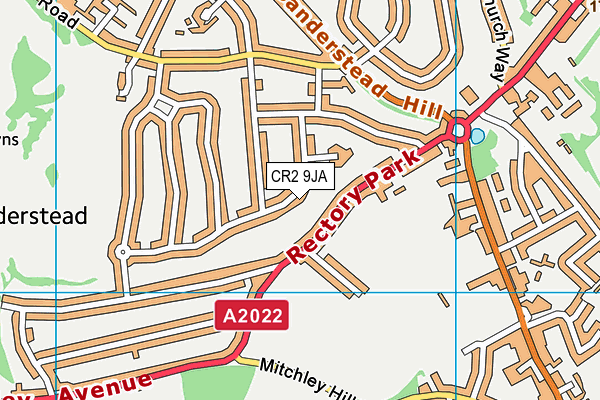 CR2 9JA map - OS VectorMap District (Ordnance Survey)