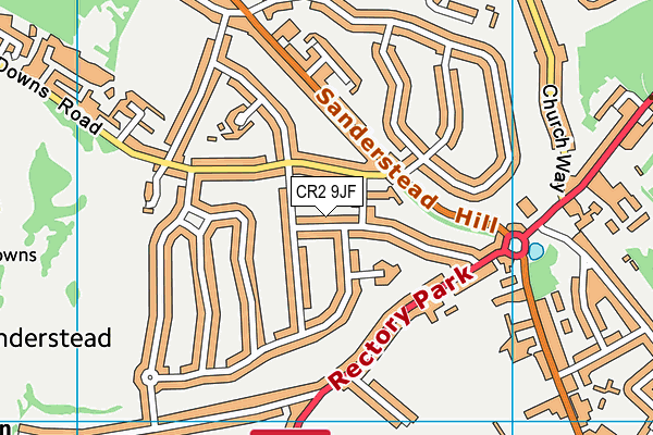 CR2 9JF map - OS VectorMap District (Ordnance Survey)