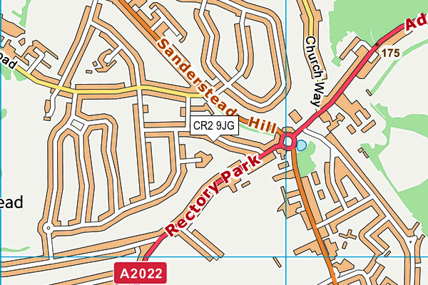 CR2 9JG map - OS VectorMap District (Ordnance Survey)