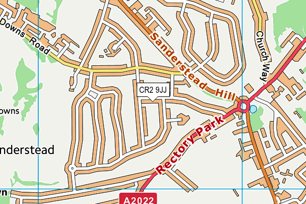 CR2 9JJ map - OS VectorMap District (Ordnance Survey)