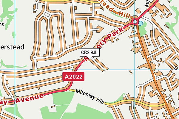 CR2 9JL map - OS VectorMap District (Ordnance Survey)