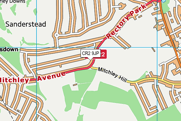 CR2 9JP map - OS VectorMap District (Ordnance Survey)