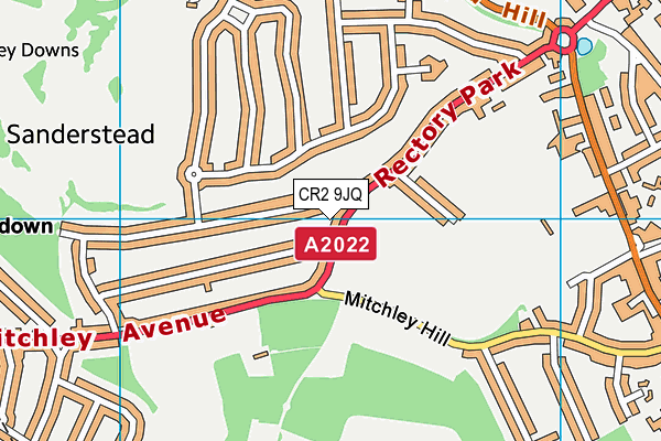 CR2 9JQ map - OS VectorMap District (Ordnance Survey)