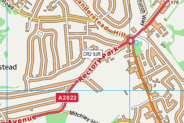 CR2 9JR map - OS VectorMap District (Ordnance Survey)