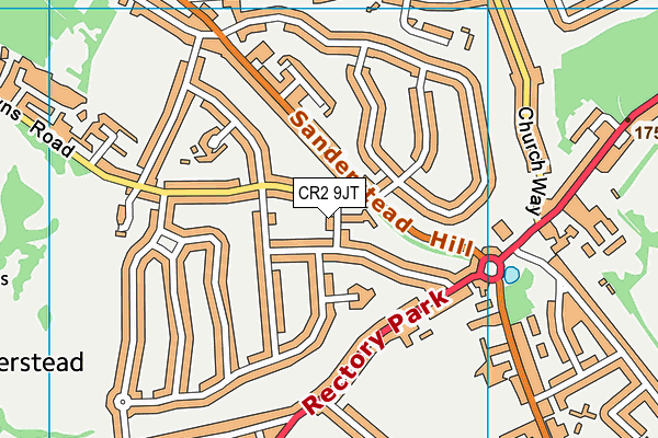 CR2 9JT map - OS VectorMap District (Ordnance Survey)