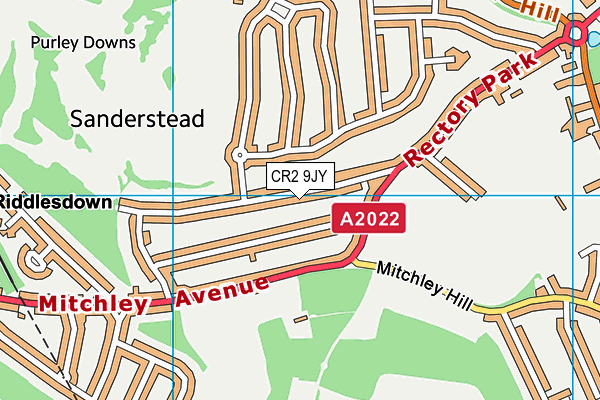 CR2 9JY map - OS VectorMap District (Ordnance Survey)