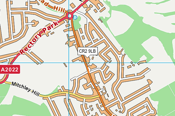 CR2 9LB map - OS VectorMap District (Ordnance Survey)