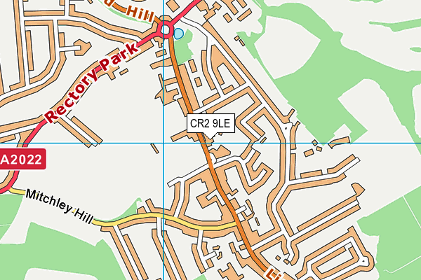 CR2 9LE map - OS VectorMap District (Ordnance Survey)