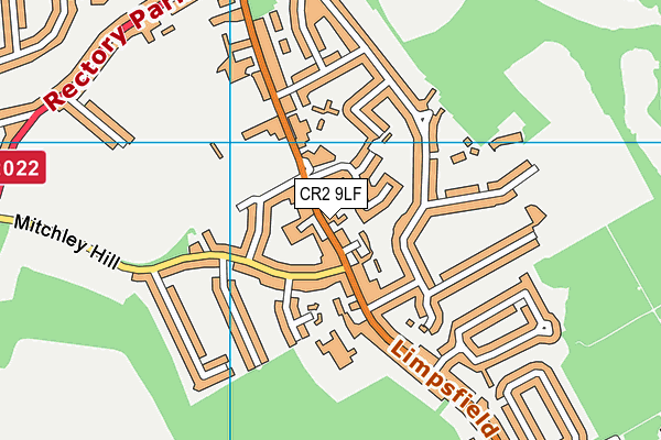 CR2 9LF map - OS VectorMap District (Ordnance Survey)