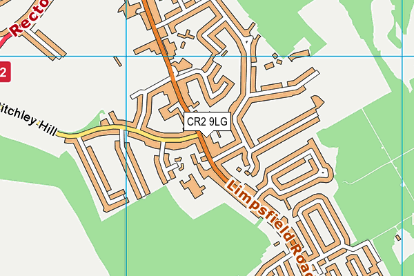 CR2 9LG map - OS VectorMap District (Ordnance Survey)