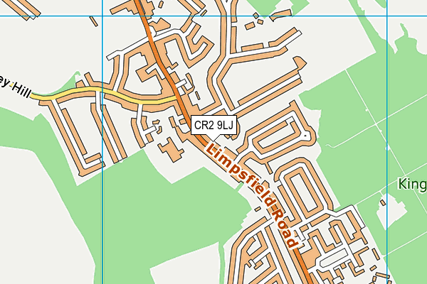 CR2 9LJ map - OS VectorMap District (Ordnance Survey)