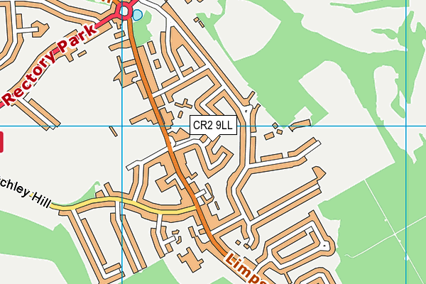 CR2 9LL map - OS VectorMap District (Ordnance Survey)