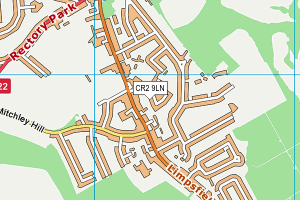 CR2 9LN map - OS VectorMap District (Ordnance Survey)