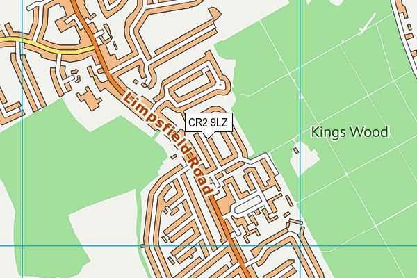 CR2 9LZ map - OS VectorMap District (Ordnance Survey)