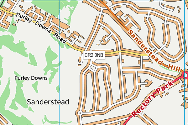 CR2 9NB map - OS VectorMap District (Ordnance Survey)