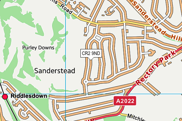 CR2 9ND map - OS VectorMap District (Ordnance Survey)