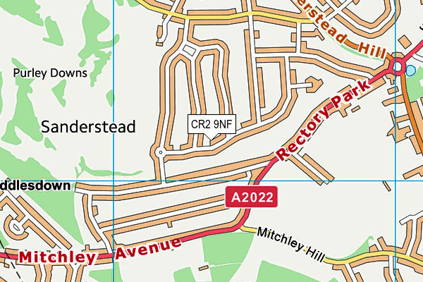 CR2 9NF map - OS VectorMap District (Ordnance Survey)