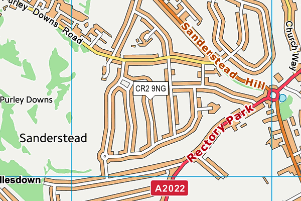 CR2 9NG map - OS VectorMap District (Ordnance Survey)